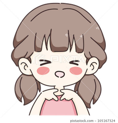 Cartoon cute girl happy 105167324