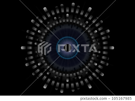 Metallic black speaker. Designed like a cyber energy outlet. 105167985