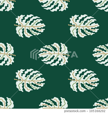 Abstract tropical monstera leaves seamless pattern. Jungle palm leaf decorative backdrop. Abstract tropical monstera leaves seamless pattern. Jungle palm leaf decorative backdrop. 105168202