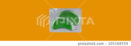 Eco eye patches on orange background. Face care beauty treatment concept Eco eye patches on orange background. Face care beauty treatment concept 105168559