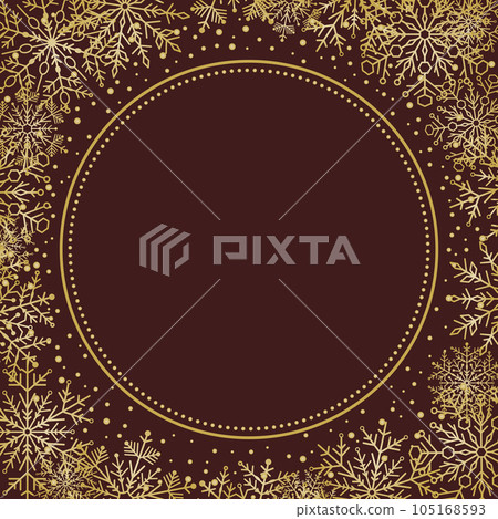 Winter Frame With Arabesques and Snowflakes 105168593