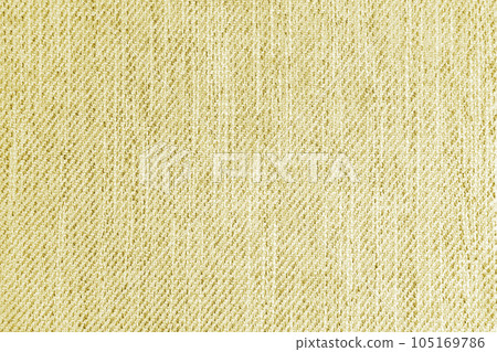 Jacquard woven upholstery, yellow coarse fabric texture close up 105169786