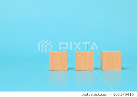 Wooden cubes blocks on background for text, Copy space, Wooden blocks with copy space for text or symbols, Background with copy space 105170410