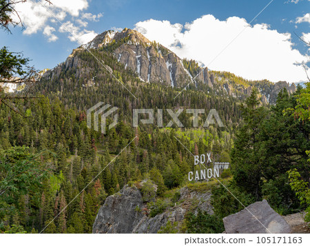Sunny view of landscape around Ouray Sunny view of landscape around Ouray 105171163
