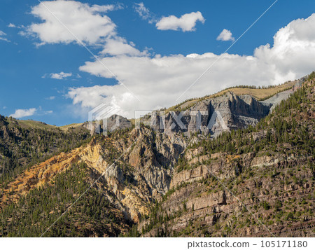 Sunny view of landscape around Ouray Sunny view of landscape around Ouray 105171180