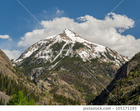 Sunny view of landscape around Ouray Sunny view of landscape around Ouray 105171193