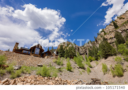 Sunny view of modern residence building around Ouray Sunny view of modern residence building around Ouray 105171540