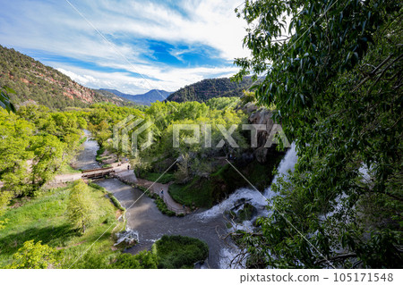 Sunny view of the landscape of the Rifle Falls 105171548