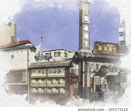 Watercolor-style Saijo Sakagura-dori Sakagura Yokocho Higashi-Hiroshima City, Hiroshima Prefecture Watercolor-style Saijo Sakagura-dori Sakagura Yokocho Higashi-Hiroshima City, Hiroshima Prefecture 105173120