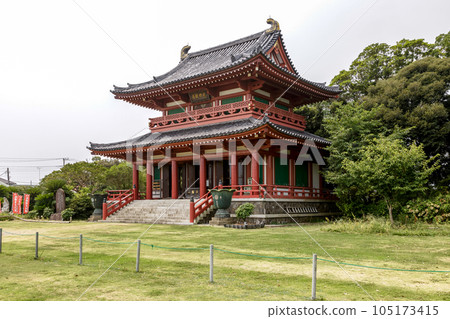 Vermilion Jibo Kannon Suiunzan Choonji Main Hall, known for its Mando-e 105173415