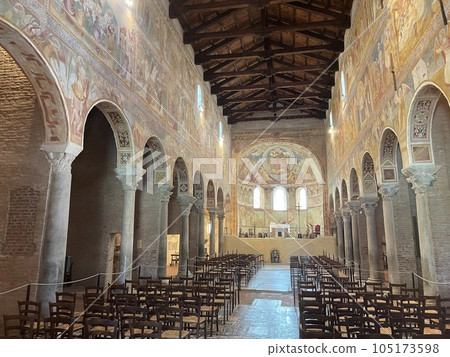 A masterpiece of Romanesque art, Pomposa Abbey, Italy Ferrara A masterpiece of Romanesque art, Pomposa Abbey, Italy Ferrara 105173598