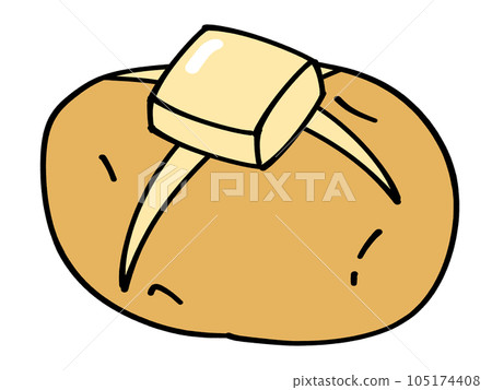 Illustration material of simple potato butter Illustration material of simple potato butter 105174408