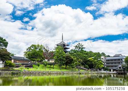 Sarusawa Pond and Kofuku-ji Temple Five-storied Pagoda Sarusawa Pond and Kofuku-ji Temple Five-storied Pagoda 105175238