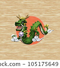 Zodiac dragon and background like Ema 105175649