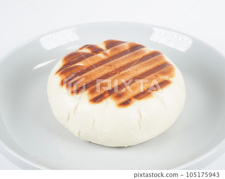 Meat bun baked in a hot sandwich maker 105175943