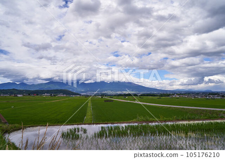 Saku City, Nagano Prefecture Rural scenery and the Asama mountain range from Route 142 105176210
