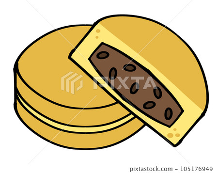 Large-sized grilled illustration material of simple coarse bean paste Large-sized grilled illustration material of simple coarse bean paste 105176949