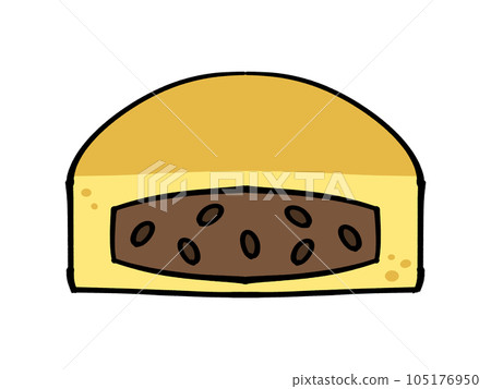 Large-sized grilled illustration material of simple coarse bean paste Large-sized grilled illustration material of simple coarse bean paste 105176950