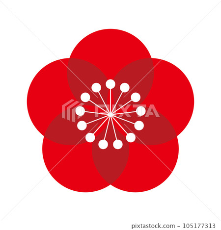 梅花矢量圖圖標 梅花矢量圖圖標 105177313