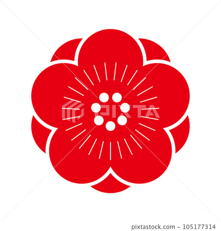 Plum blossom vector illustration icon Plum blossom vector illustration icon 105177314