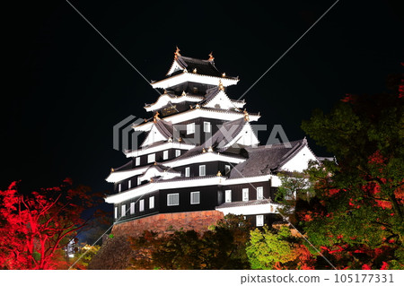 [岡山縣]岡山城紅葉亮起（令和大修後） 105177331