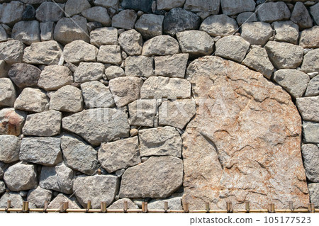 Stone walls of Toyama Castle, Toyama City, Toyama Prefecture Stone walls of Toyama Castle, Toyama City, Toyama Prefecture 105177523