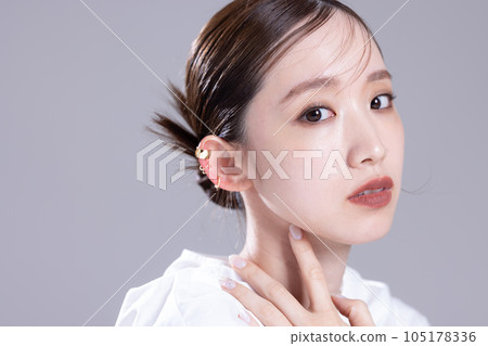 美麗女性肖像中國化妝 105178336