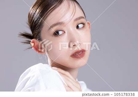 美麗女性肖像中國化妝 105178338