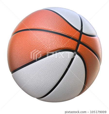 Red-white basketball isolated on a white background Red-white basketball isolated on a white background 105179009