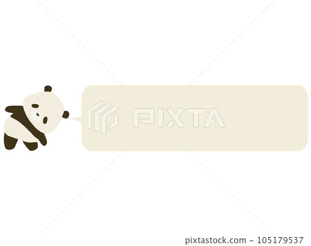 Leaning panda. with speech bubble 105179537