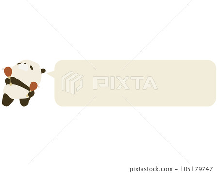 Panda swinging maracas. with speech bubble Panda swinging maracas. with speech bubble 105179747