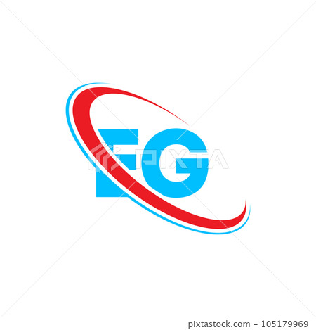 Initial letter eg logo template design vector image on VectorStock | Logo  templates, ? logo, Lettering