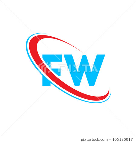 FW F W letter logo design. Initial letter FW linked circle upercase monogram logo red and blue. FW logo, F W design FW F W letter logo design. Initial letter FW linked circle upercase monogram logo red and blue. FW logo, F W design 105180017