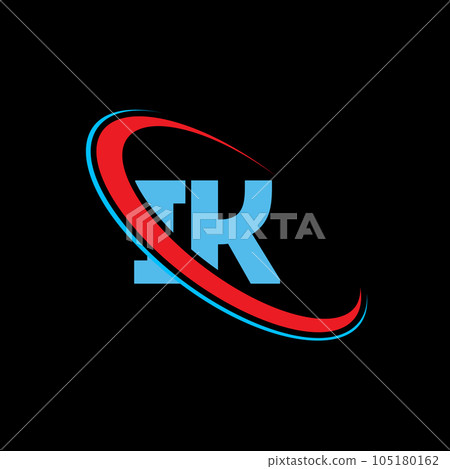 IK I K letter logo design. Initial letter IK linked circle uppercase monogram logo red and blue. IK logo, I K design. ik, i k IK I K letter logo design. Initial letter IK linked circle uppercase monogram logo red and blue. IK logo, I K design. ik, i k 105180162