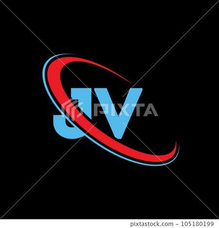 Initial letter jv building logo design template Vector Image