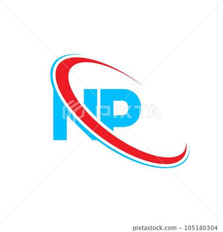 Np letters initial logo identity illustration — Vector