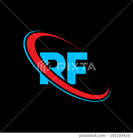 Rf Logo Design Black White Colour Stock Illustration 2343237041 |  Shutterstock