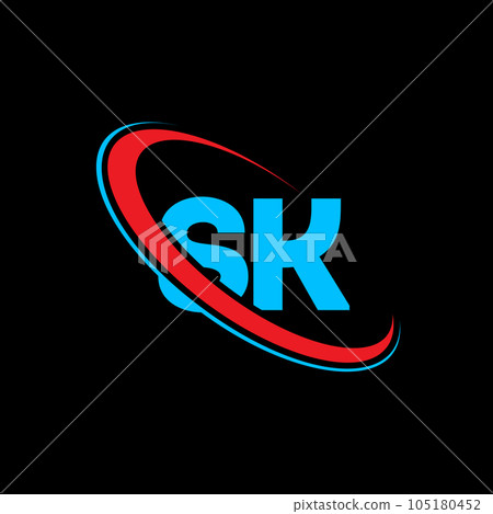 SK S K letter logo design. Initial letter SK linked circle uppercase monogram logo red and blue. S K logo, S K design. sk, s k SK S K letter logo design. Initial letter SK linked circle uppercase monogram logo red and blue. S K logo, S K design. sk, s k 105180452