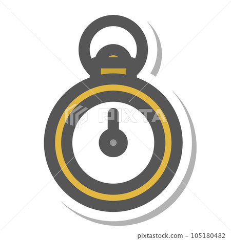 Sticker style mini mini icon pocket watch 105180482
