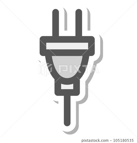 Sticker style mini mini icon plug Sticker style mini mini icon plug 105180535