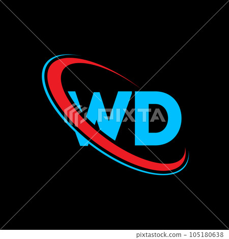 WD W D letter logo design. Initial letter WD linked circle uppercase monogram logo red and blue. WD logo, W D design. wd, w d WD W D letter logo design. Initial letter WD linked circle uppercase monogram logo red and blue. WD logo, W D design. wd, w d 105180638