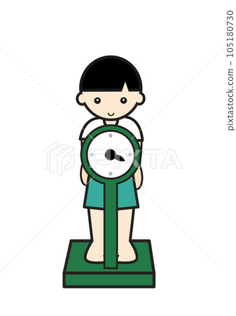 boy measuring weight boy measuring weight 105180730