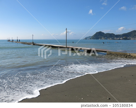 Okamoto Pier (Haraoka Pier) on Haraoka Beach in Tomiura Town, Minamiboso City 105180834