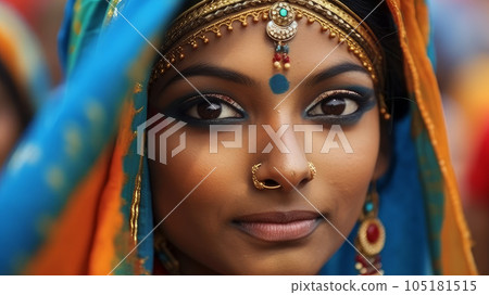 woman at the Telangana festival. woman at the Telangana festival. 105181515