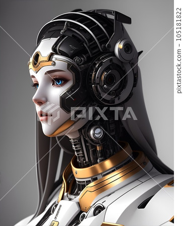 female robot portrait 105181822