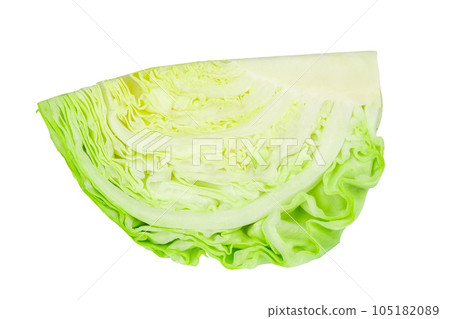 Ripe young green cabbage isolated on white background close up. File contains clipping path. Ripe young green cabbage isolated on white background close up. File contains clipping path. 105182089