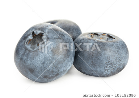 Group of fresh blueberries isolated on white background. File contains clipping path. Group of fresh blueberries isolated on white background. File contains clipping path. 105182096