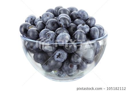 Blueberry antioxidant organic superfood in a glass bowl concept for healthy eating and nutrition Isolated on white background. File contains clipping path. Full depth of field. Blueberry antioxidant organic superfood in a glass bowl concept for healthy eating and nutrition Isolated on white background. File contains clipping path. Full depth of field. 105182112