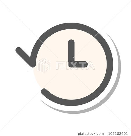 Sticker style mini mini icon history Sticker style mini mini icon history 105182401