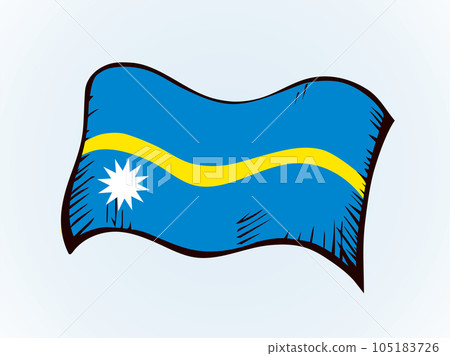 Flag of Nauru. Vector drawing icon 105183726